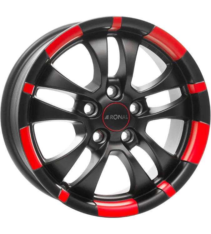 Ronal R59 Jetblack - Red 7,50x17 5x108,00 ET45,00