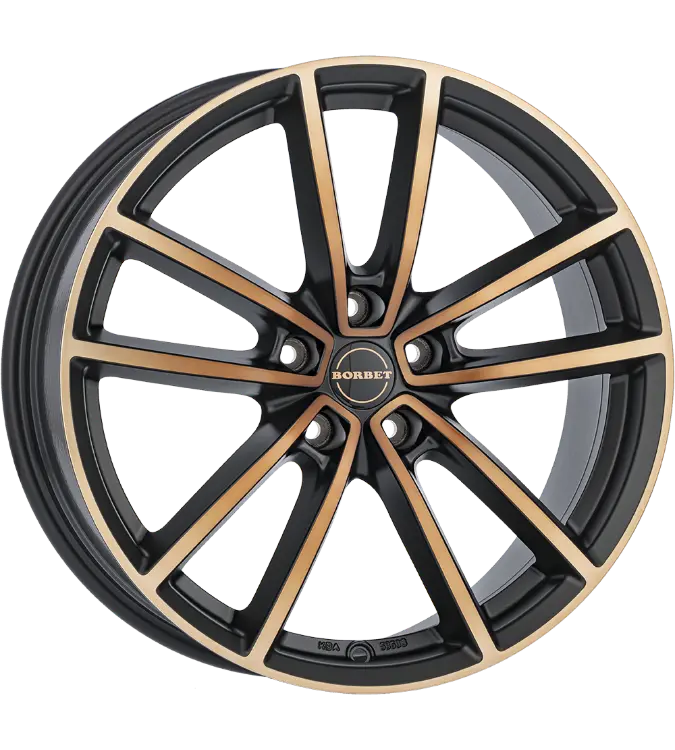 Borbet W black copper polished matt 8,00x18 5x112,00 ET48,00