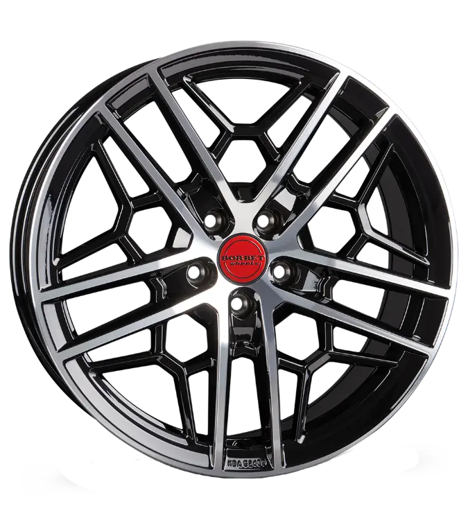 Borbet GTY black rim polished 8,50x19 5x114,30 ET40,00
