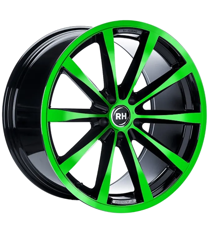 RH Alurad GT Rad Black Polished Green 9,00x21 5x112,00 ET55,00