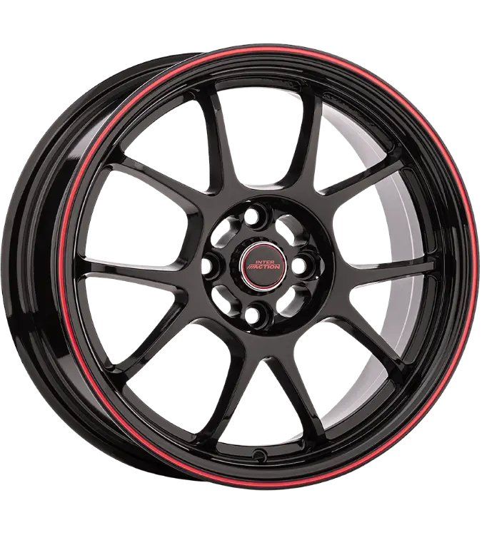 INTER ACTION PHOENIX BLACK RED 7,00x17 4x100,00 ET40,00