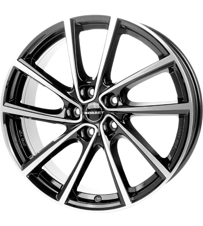 Borbet V black polished 7,00x19 5x108,00 ET38,00