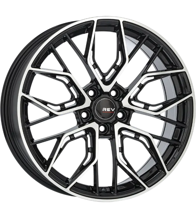 REVATIVO Qube FF Black Polished 8,00x18 5x114,30 ET40,00