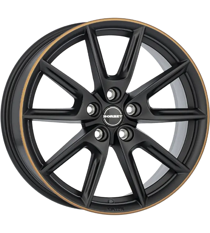 Borbet LX18 black matt rim copper 8,00x18 5x112,00 ET44,00