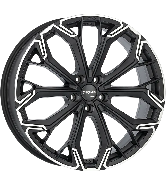 MONACO WHEELS Grand Prix C 17 Matt Black Polished 8,00x19 5x112,00 ET34,60