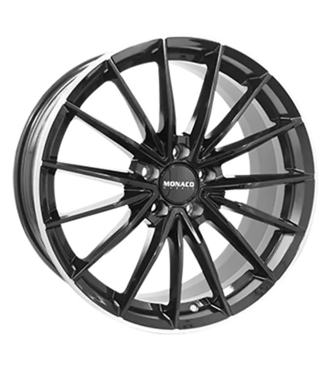MONACO WHEELS Grand Prix 14 Black Polished Lip 8,00x20 5x112,00 ET45,00