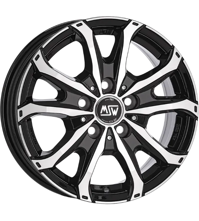 MSW 48 VAN Black Polished 7,00x17 5x160,00 ET55,00