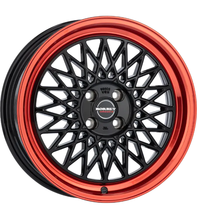 Borbet B black rim red 8,00x18 5x112,00 ET45,00