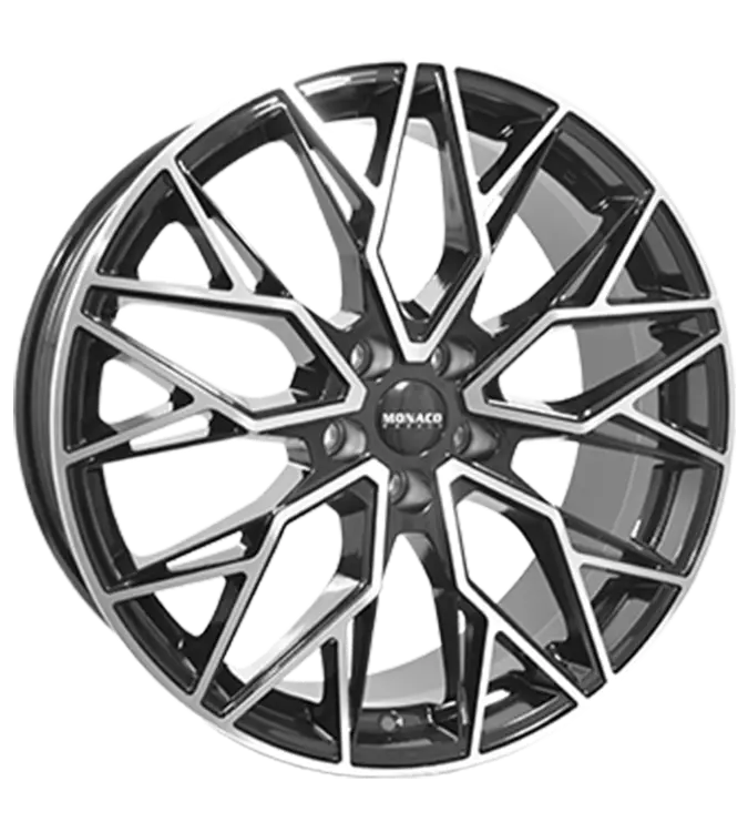 MONACO WHEELS Grand Prix 15 Black Polished 8,00x19 5x114,30 ET45,00